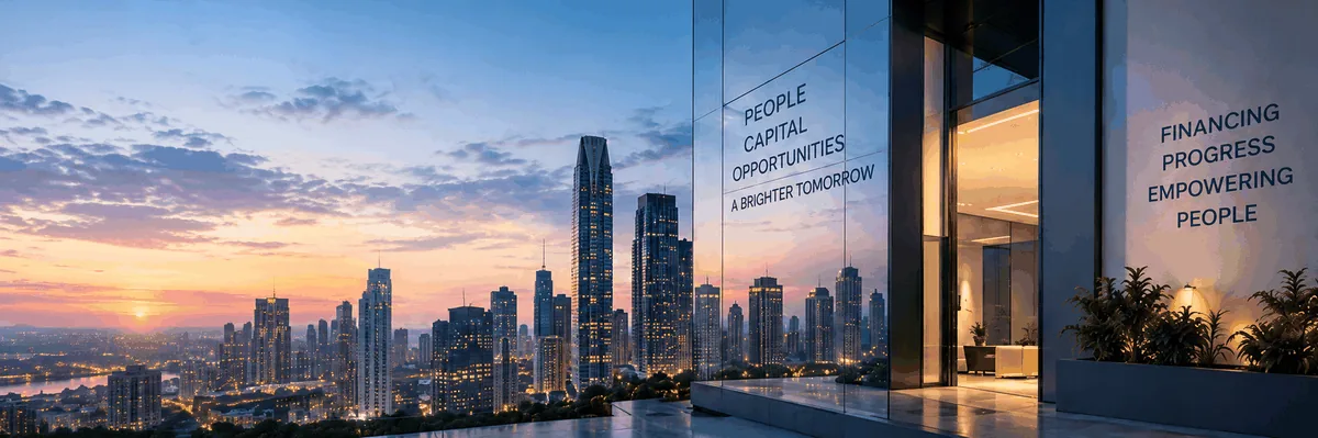 CapitalKnob Executive Office and City Skyline Modern executive office terrace and city skyline