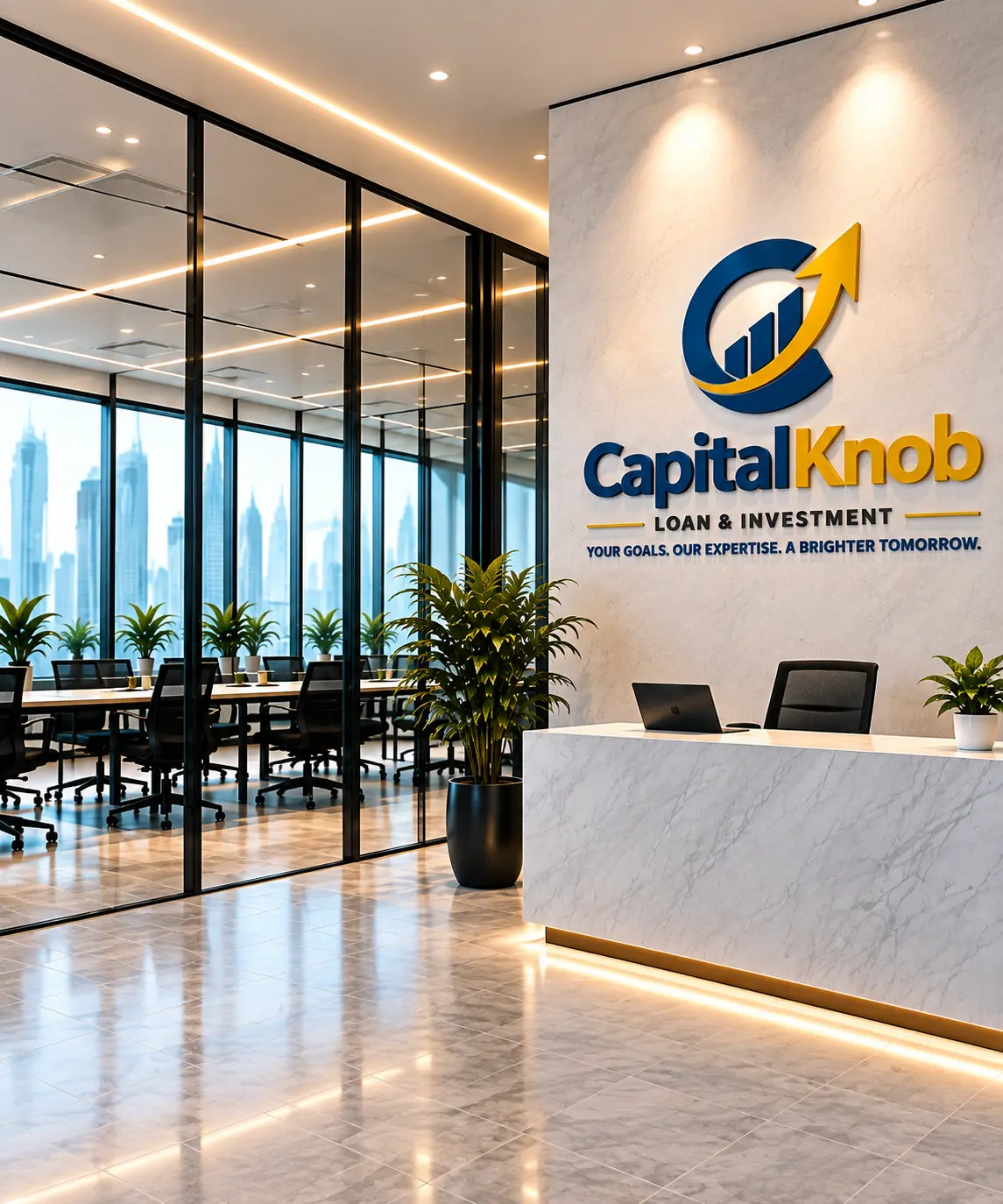 CapitalKnob Corporate Office Reception CapitalKnob corporate office reception lobby
